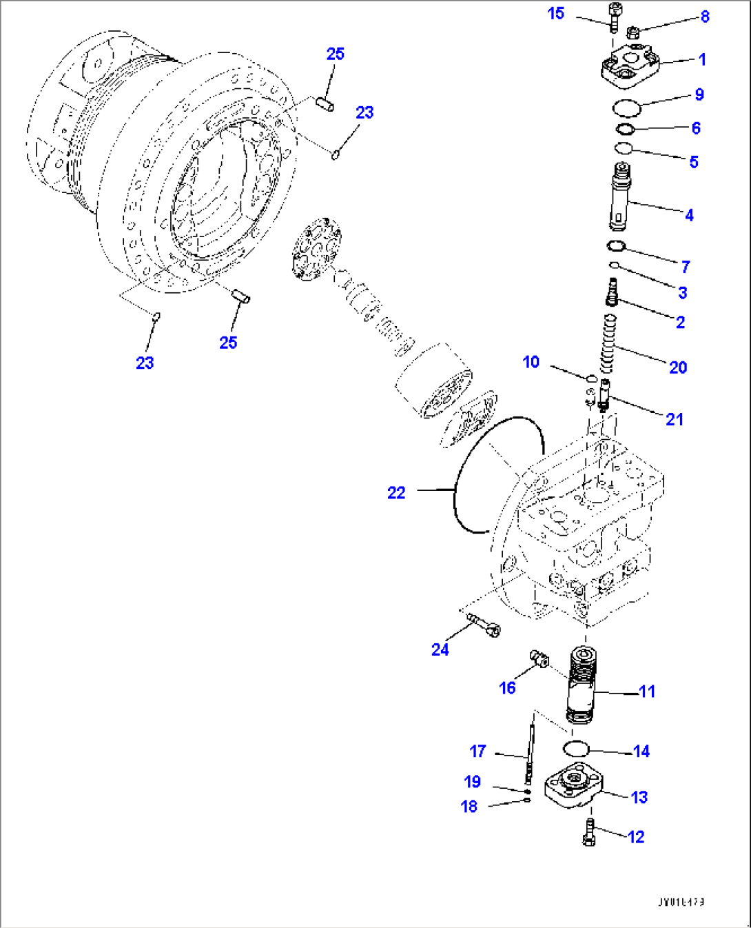 Final Drive, HST Motor, R.H. (1/4) (#31848-)