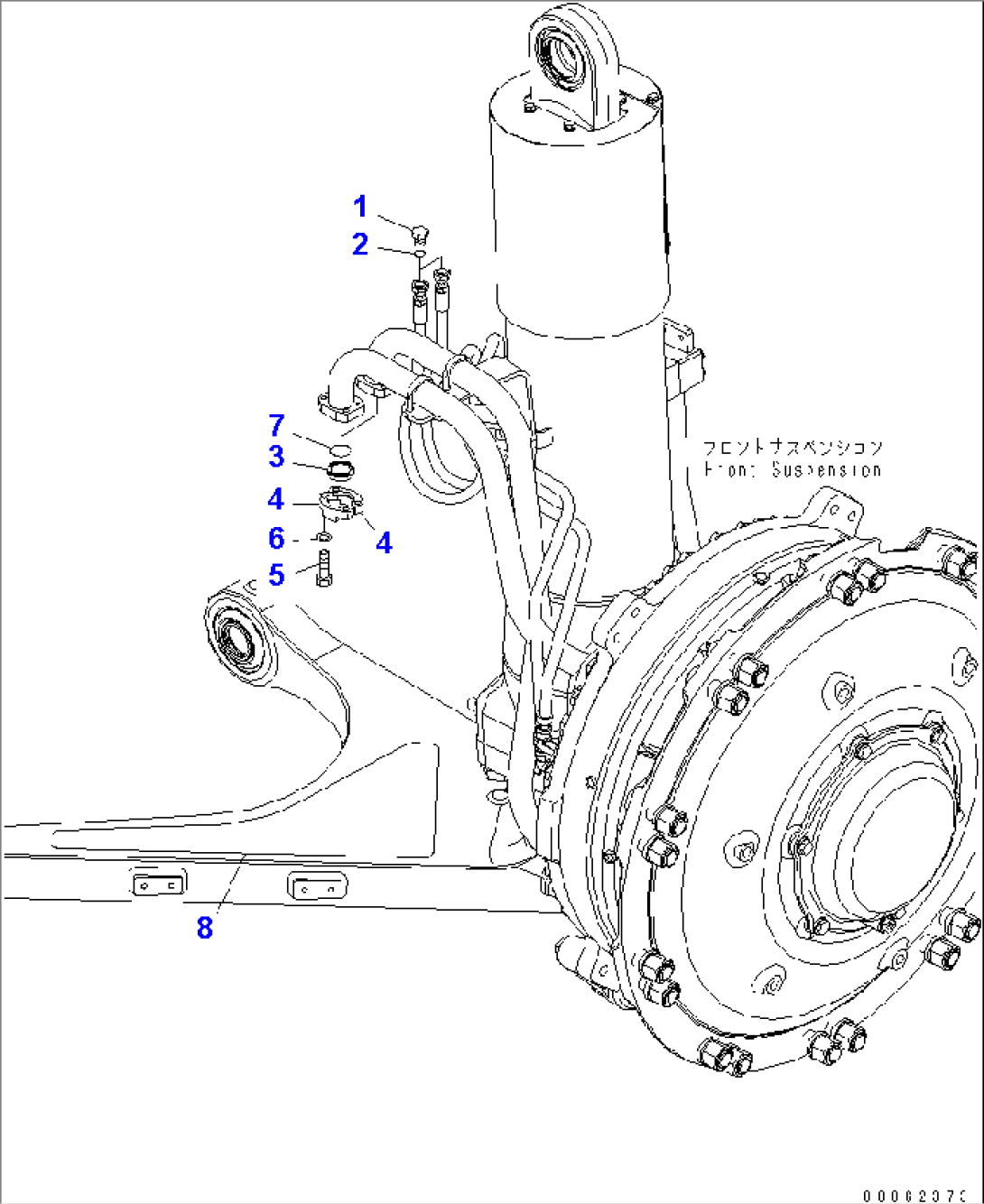 FRONT AXLE (L.H.) (TRANSPORT)