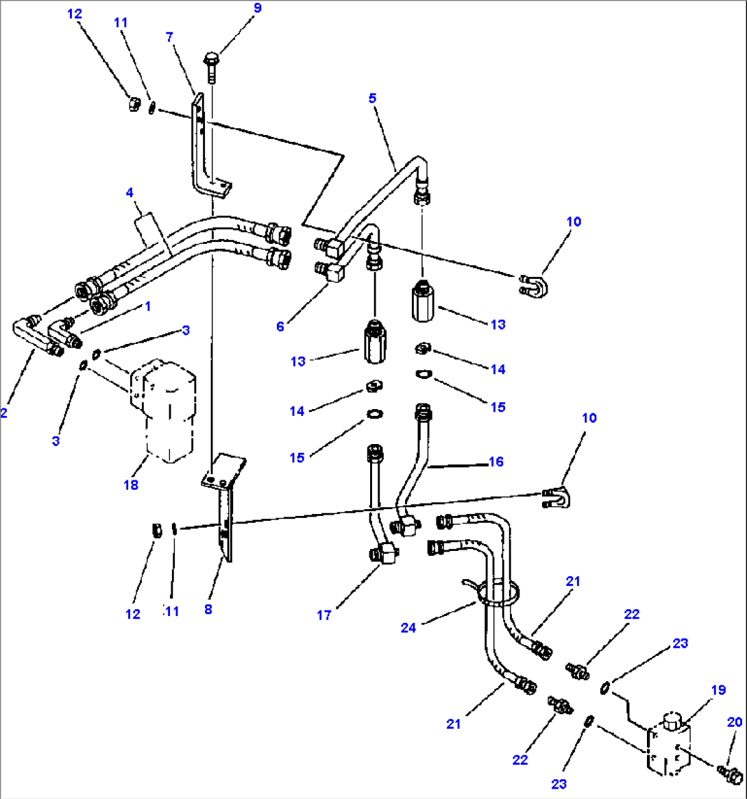 STEERING OIL PIPING STEERING VALVE TO CUSHION VALVE