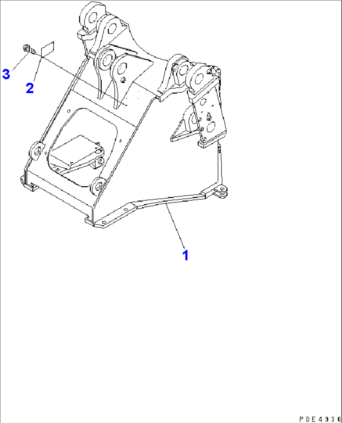 FRONT FRAME (FRONT FRAME) (WITH 3-SPOOL CONTROL VALVE)(#54001-)