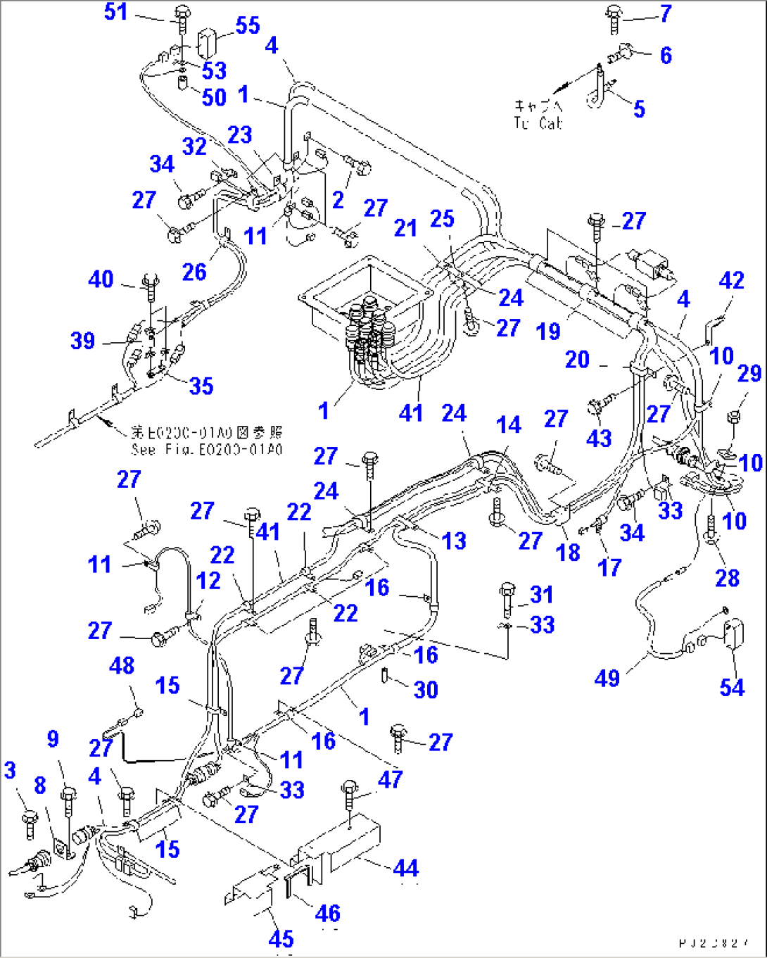 FRONT FRAME ELECTRICAL (HARNESS¤ L.H. SIDE)(#1020-)
