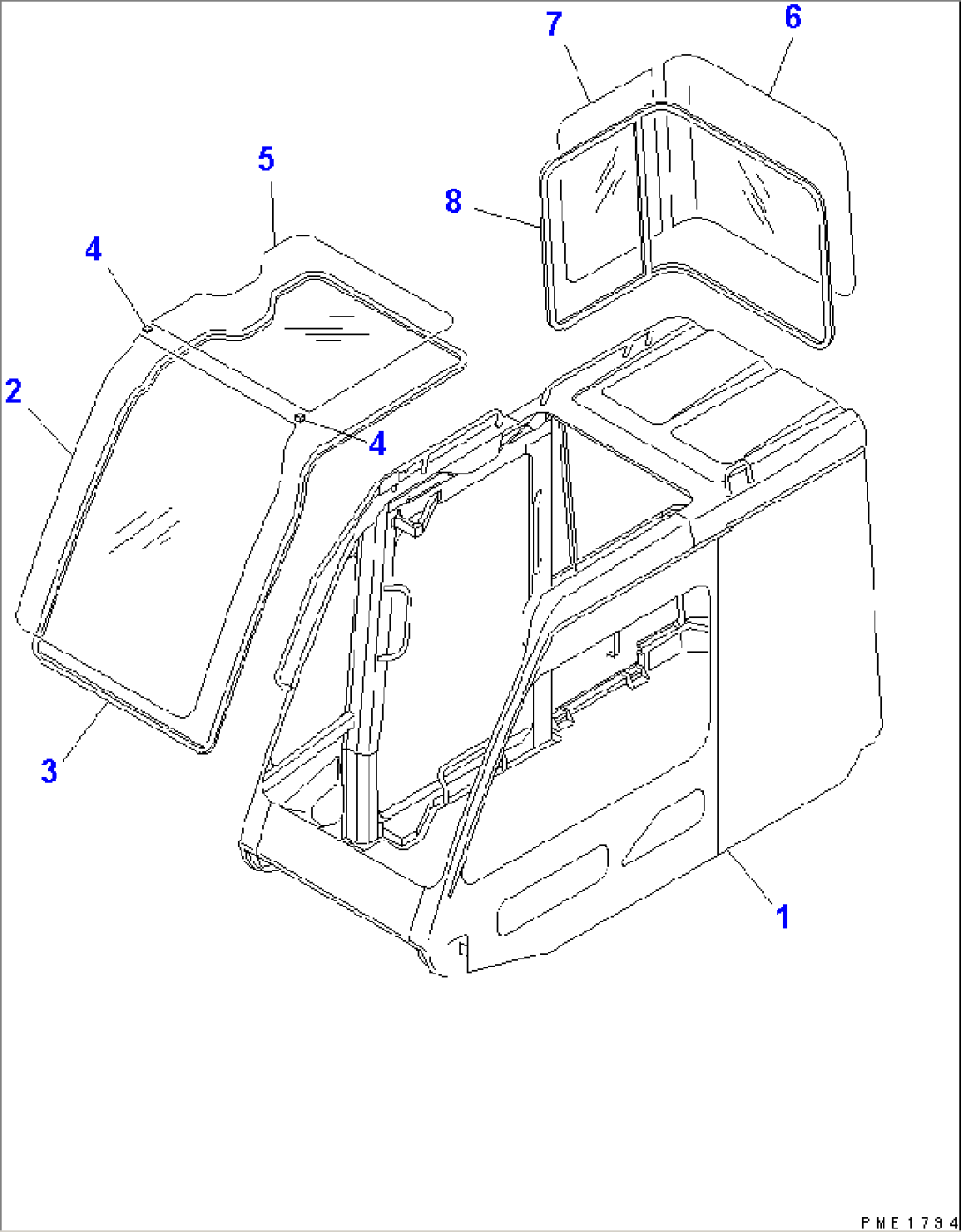 CAB (CAB BODY AND WINDOW GLASS)