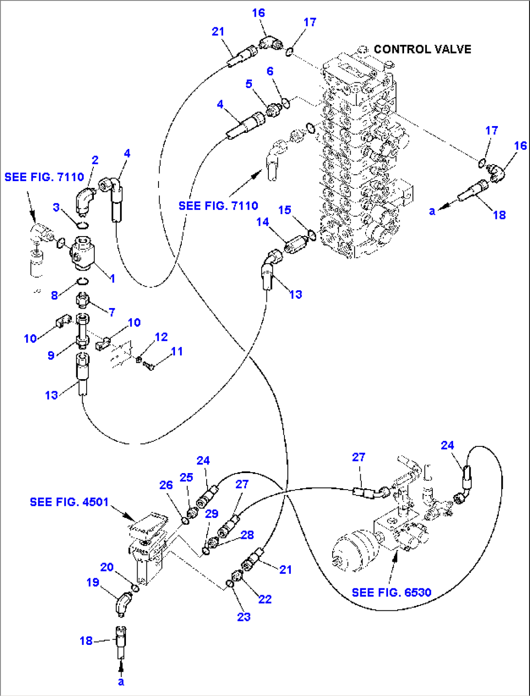 HYDRAULIC PIPING (ATTACHMENT LINE) (1/3)