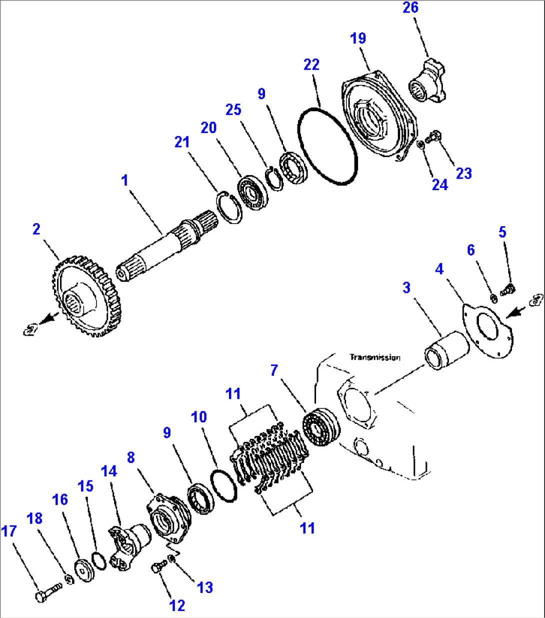 FIG NO. 2515 TRANSMISSION TRANSMISSION OUTPUT SHAFT