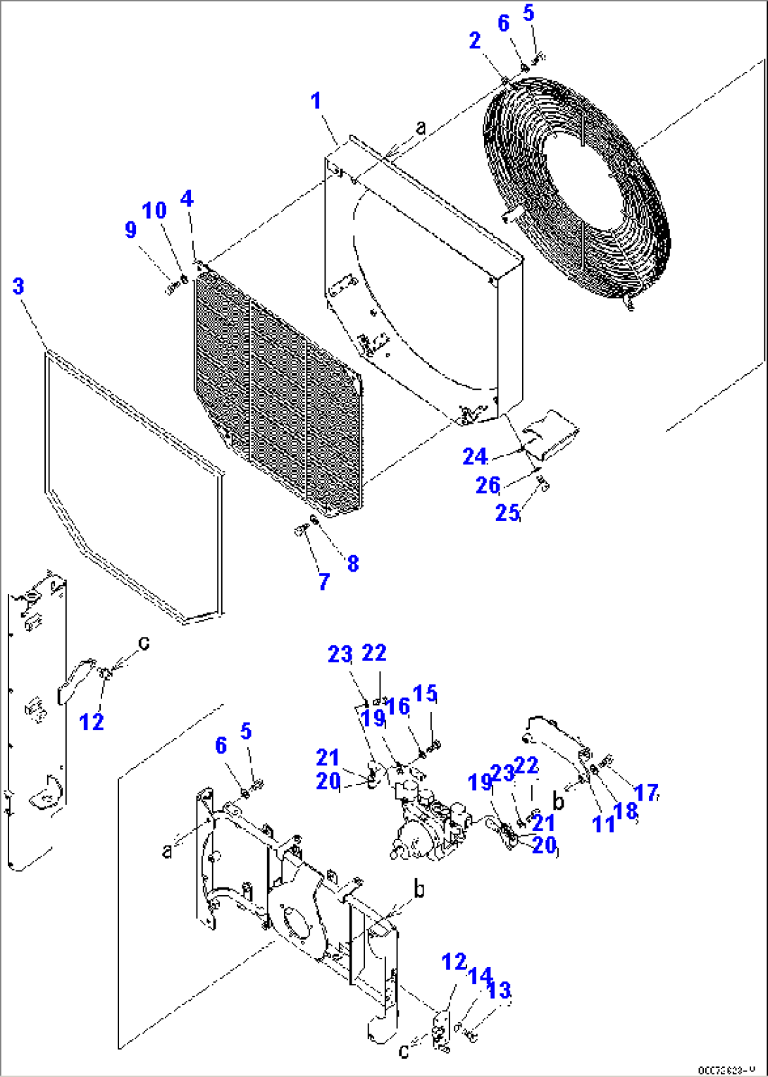 RADIATOR (FAN GUARD) (FOR LATCH TYPE)(#70001-)