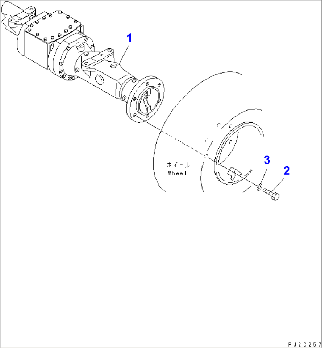 FRONT AXLE AND WHEEL MOUNTING PARTS