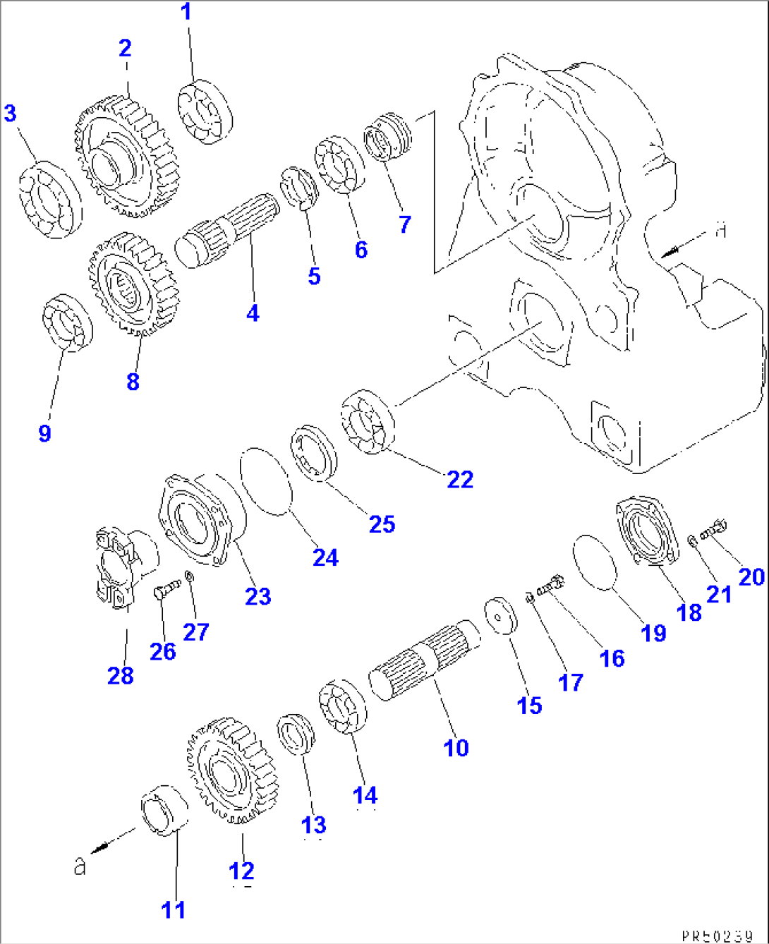 TRANSMISSION (OUTPUT SHAFT)(#10001-.)