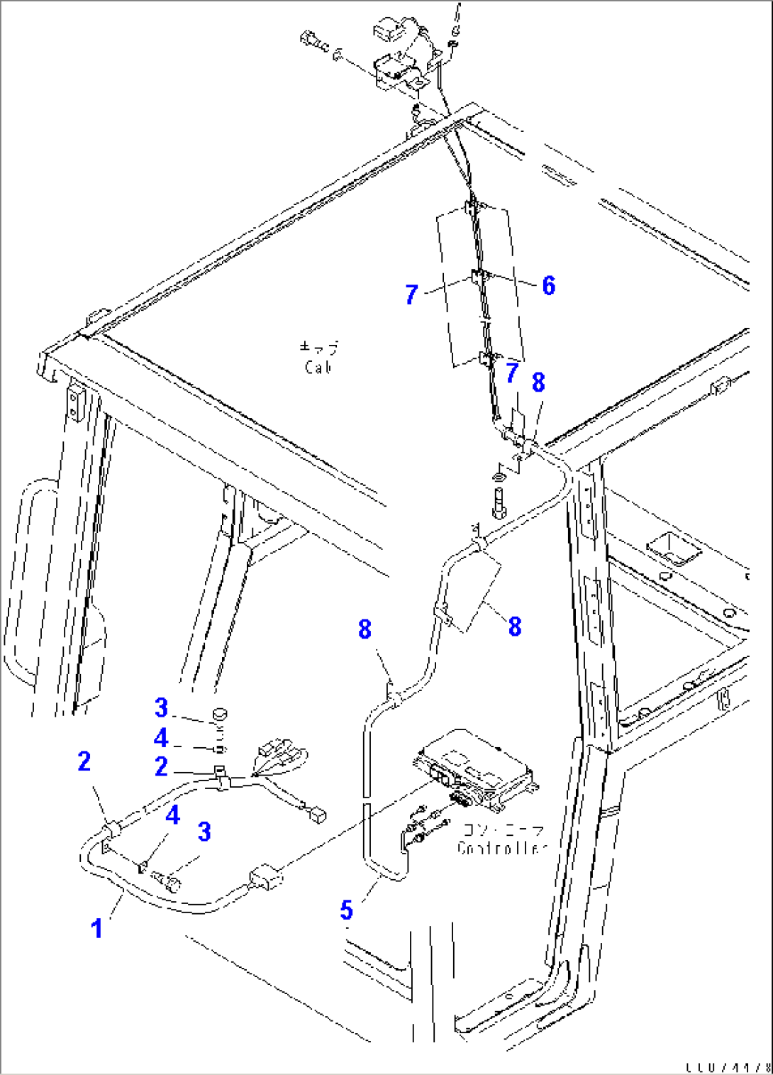 KOMTRAX HARNESS (WIRING HARNESS) (FOR EXCEPT JAPAN)