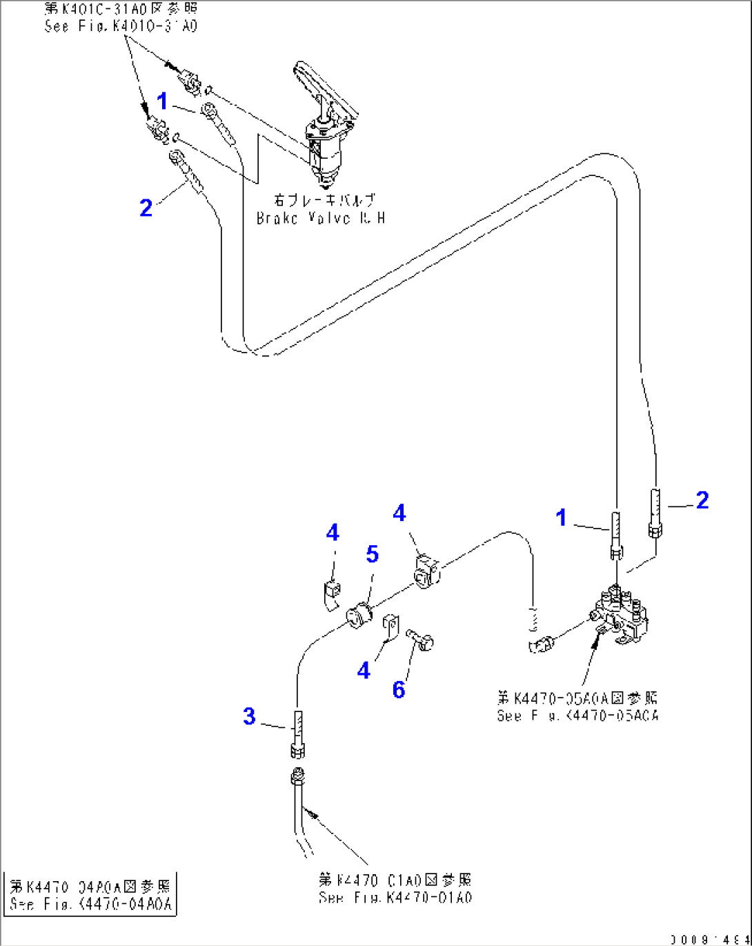 OPERATOR AREA (BRAKE PEDAL) (BRAKE PIPING) (2/3)(#50079-)