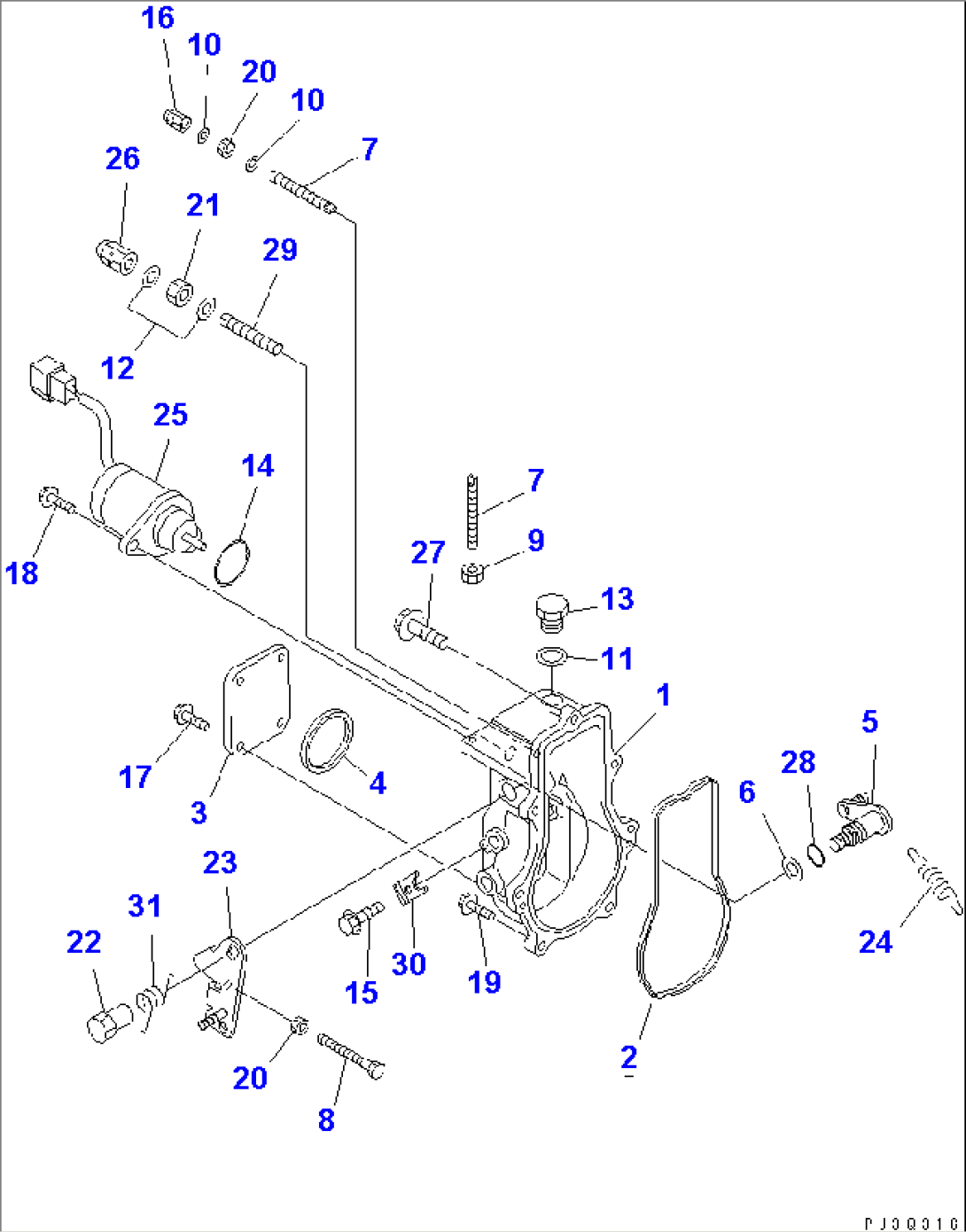 FUEL INJECTION PUMP (GOVERNOR) (1/2) (INNER PARTS)(#17626-)