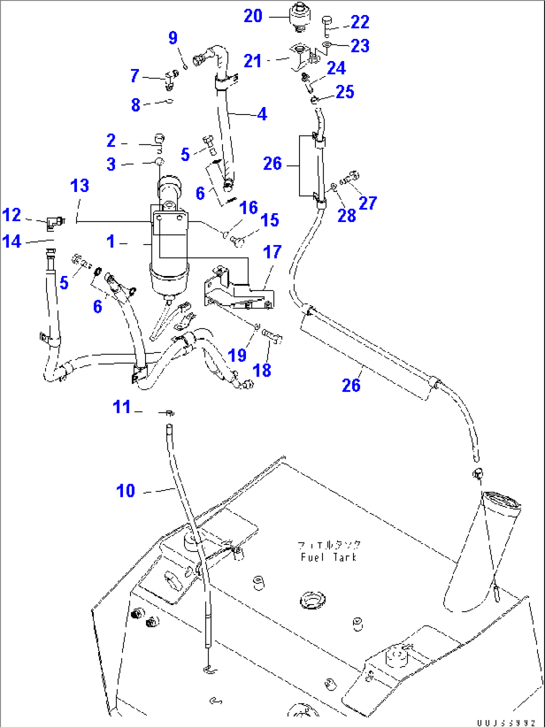FUEL TANK (FILTER)(#75001-)