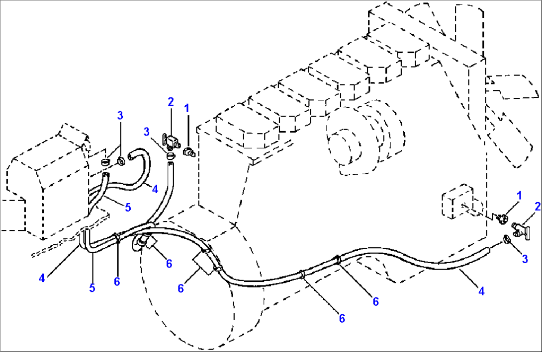 AIR CONDITIONING PIPING HEATER LINES - EAGLE - S/N 5086 AND UP