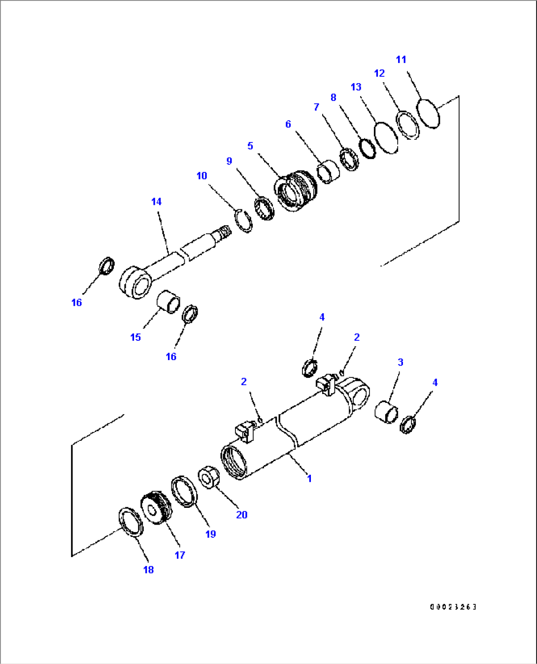 LIFT CYLINDER (POWER ANGLE POWER TILT DOZER)