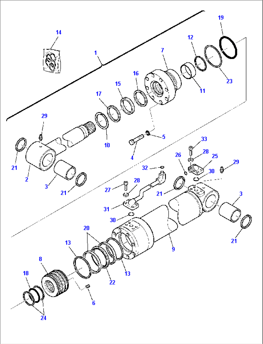 2nd BOOM CYLINDER, L.H.