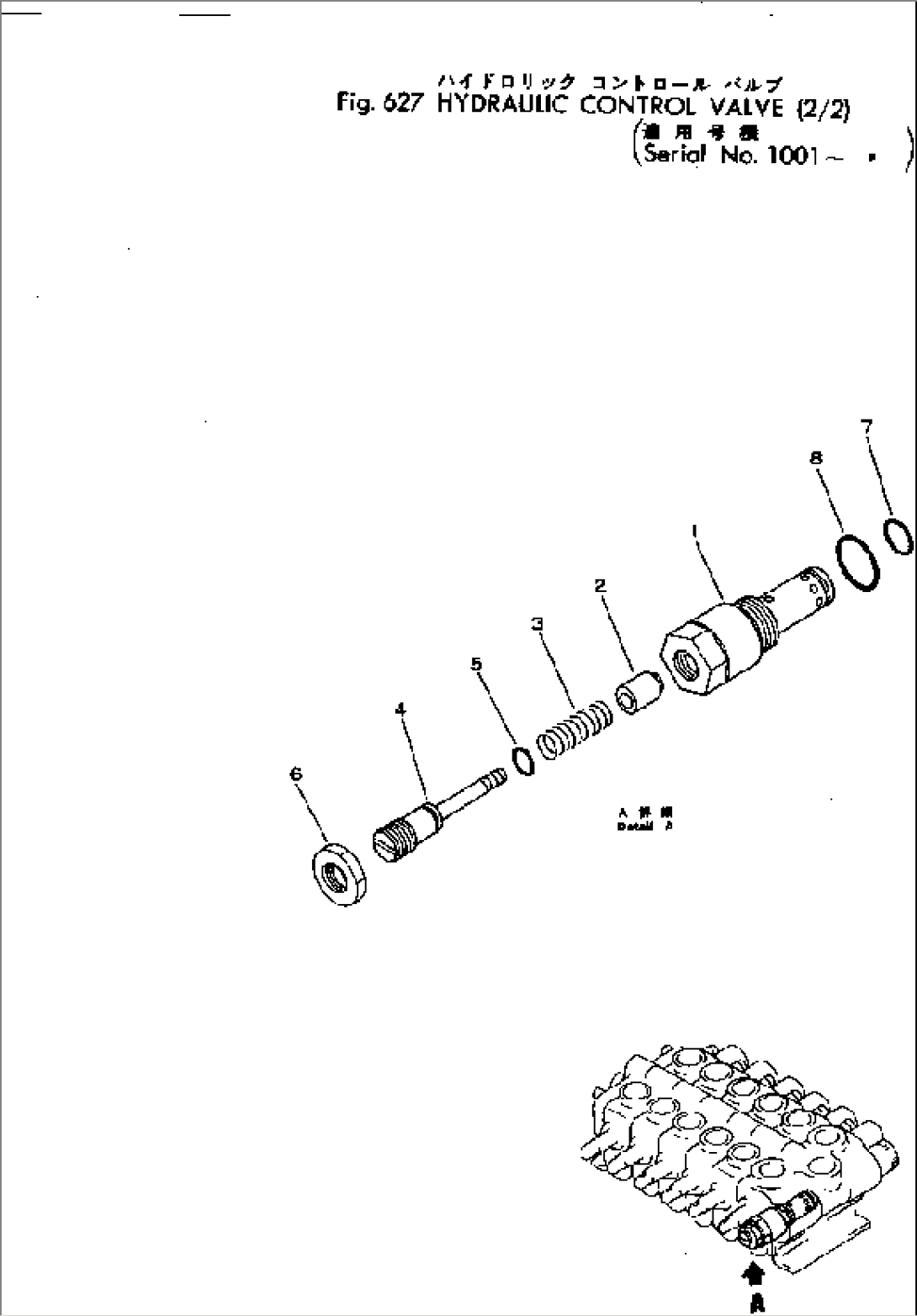 HYDRAULIC CONTROL VALVE (2/2)(#1001-.)