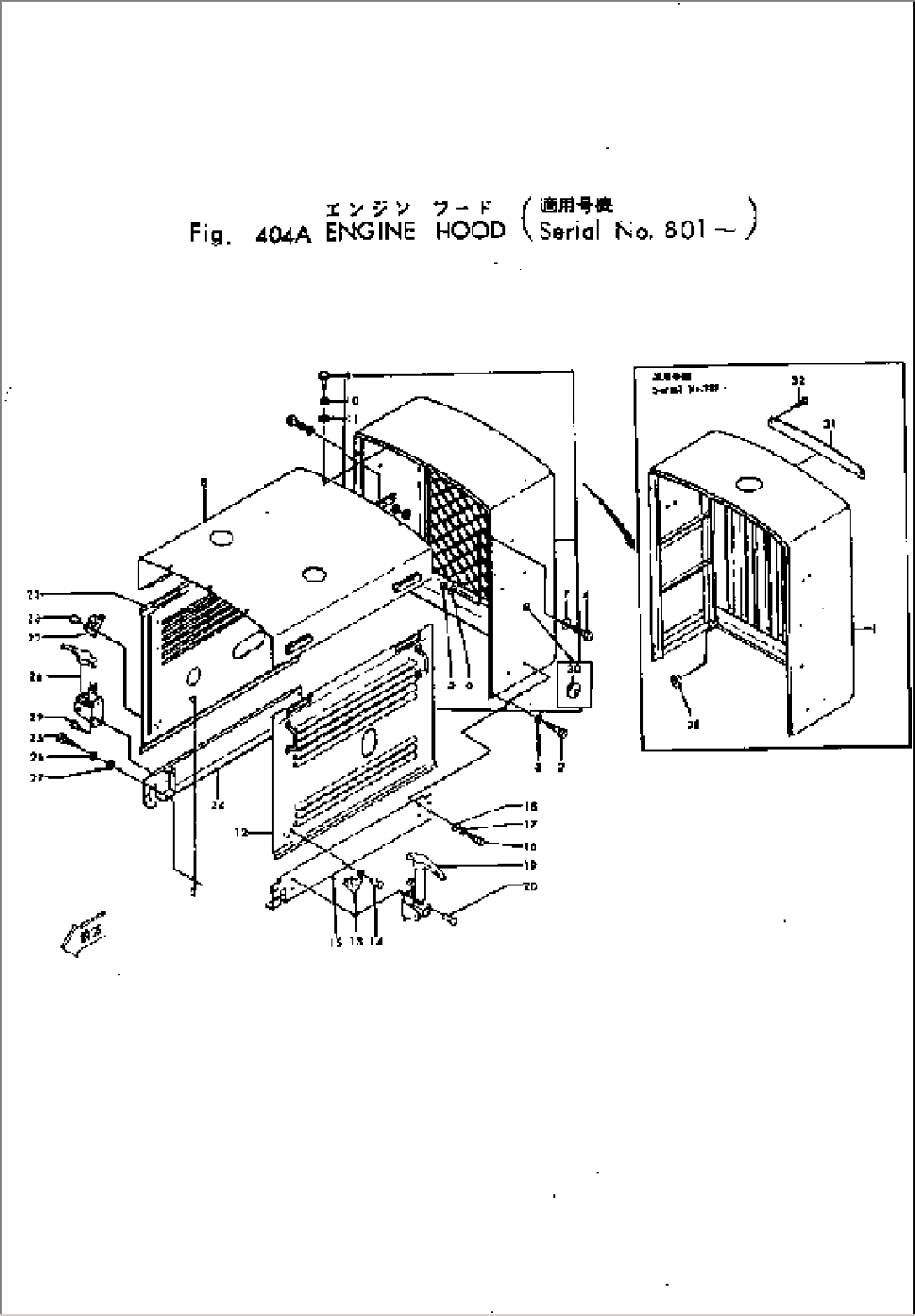 ENGINE HOOD(#801-)