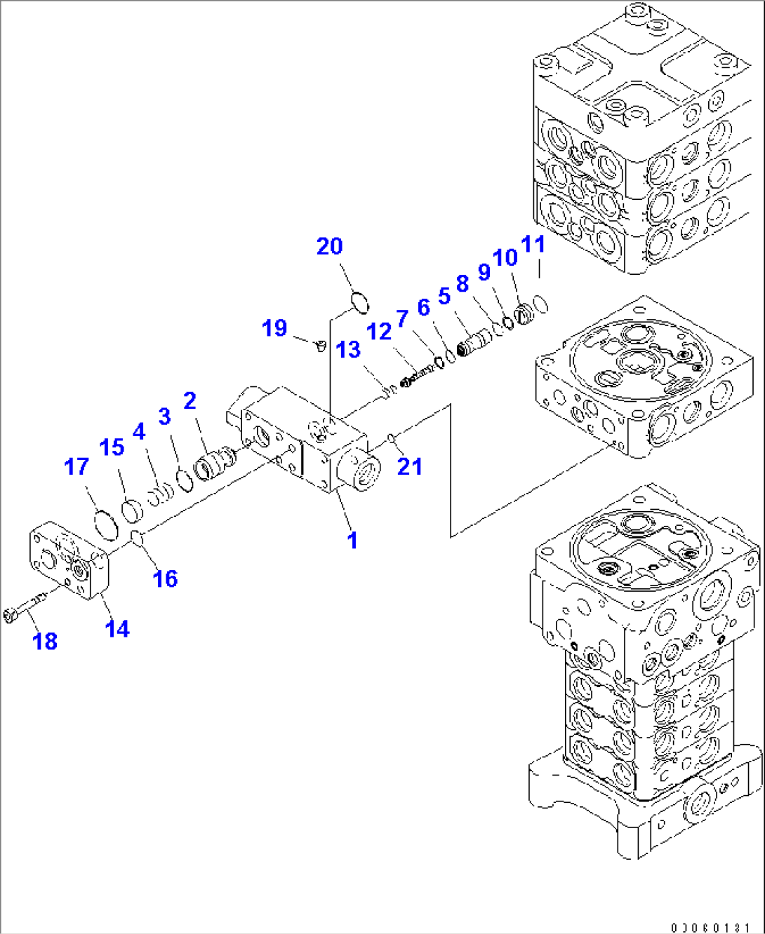 MAIN VALVE (1-ATTACHMENT) (BLADE) (18/27)(#20001-)