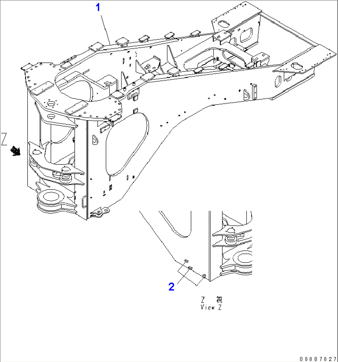 REAR FRAME (FOR EC REGULATION SPEC.)(#50084-)