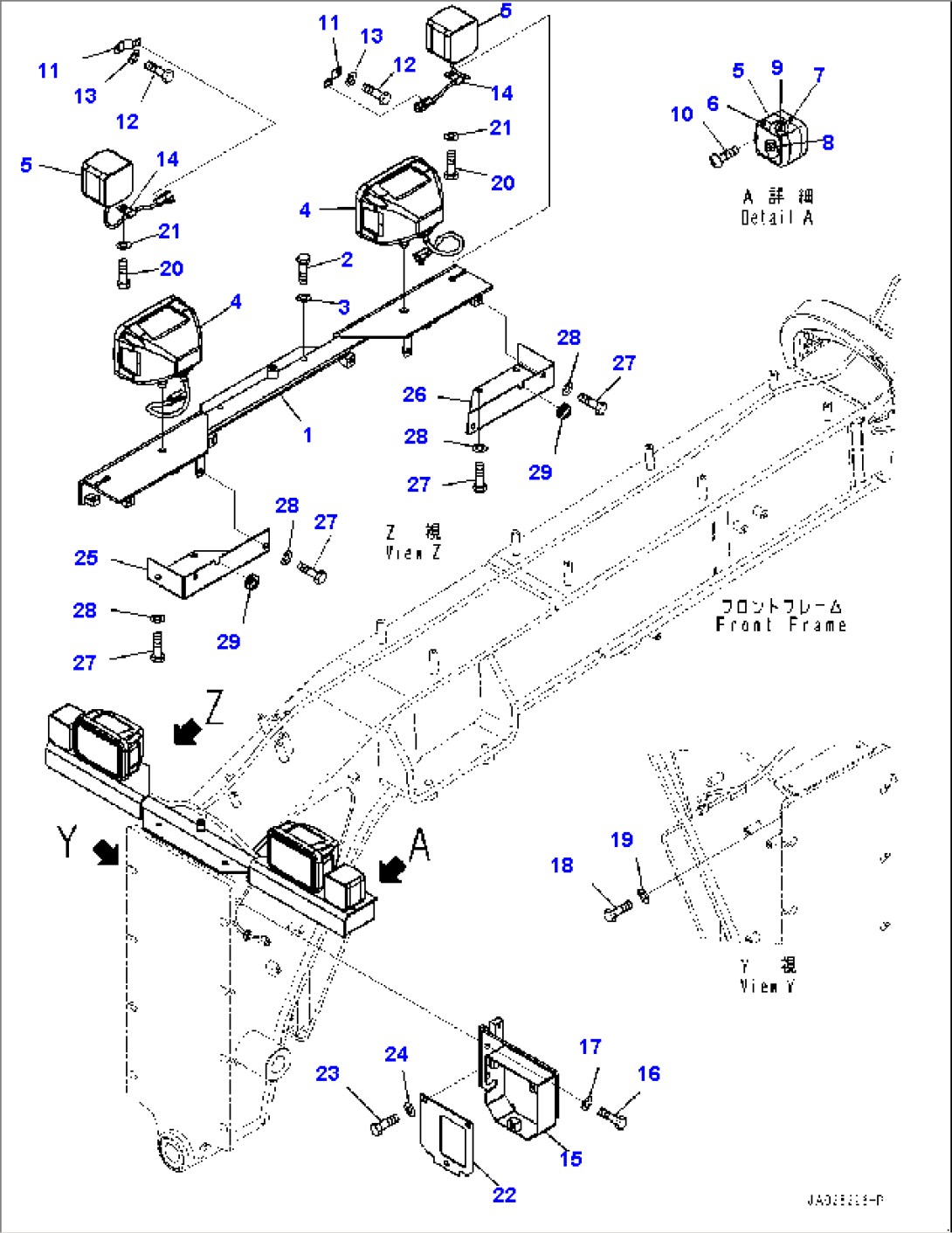 Electric Wiring Harness, Headlamp (#1001-)