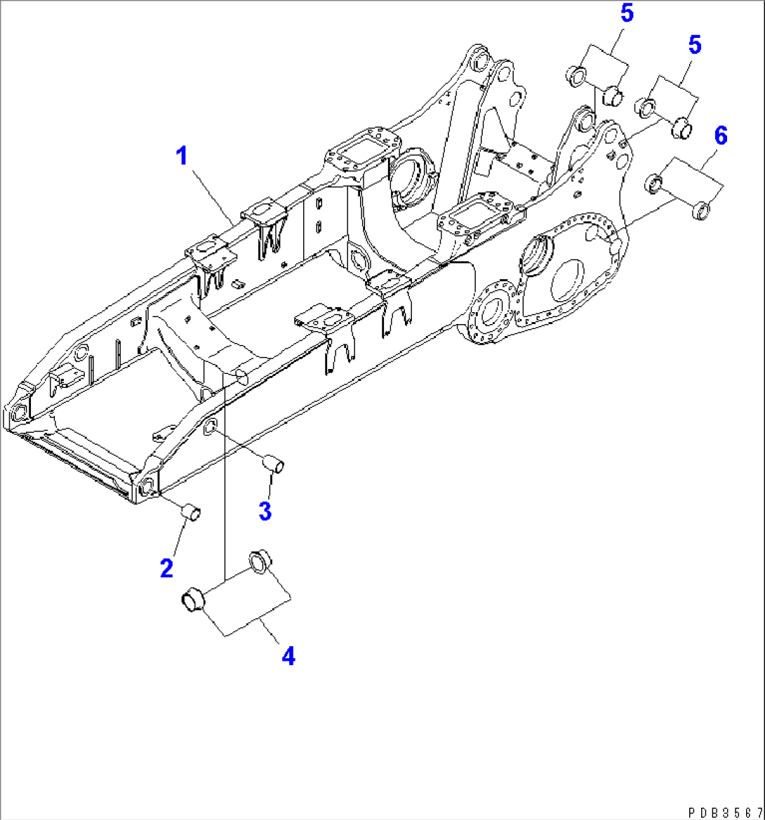 MAIN FRAME (7 TRACK ROLLER)(#17501-)