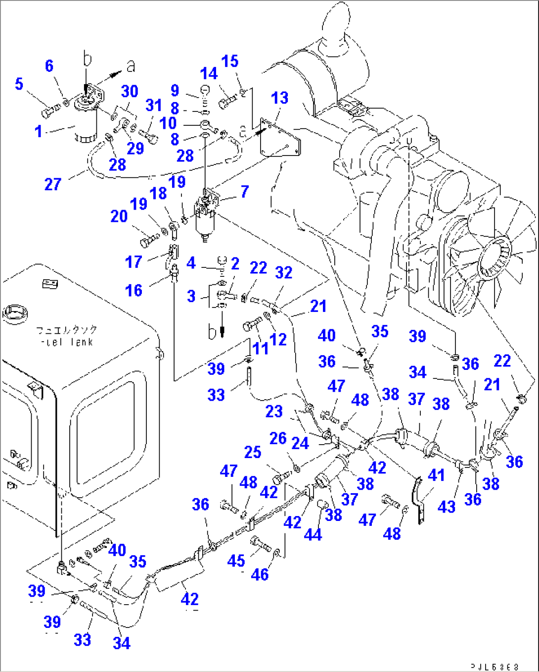 FUEL LINES (WITH PRE-FUEL FILTER AND WATER SEPARATOR)(#10177-)