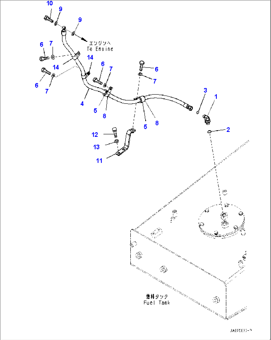 Fuel Piping, Return Piping (#1001-)