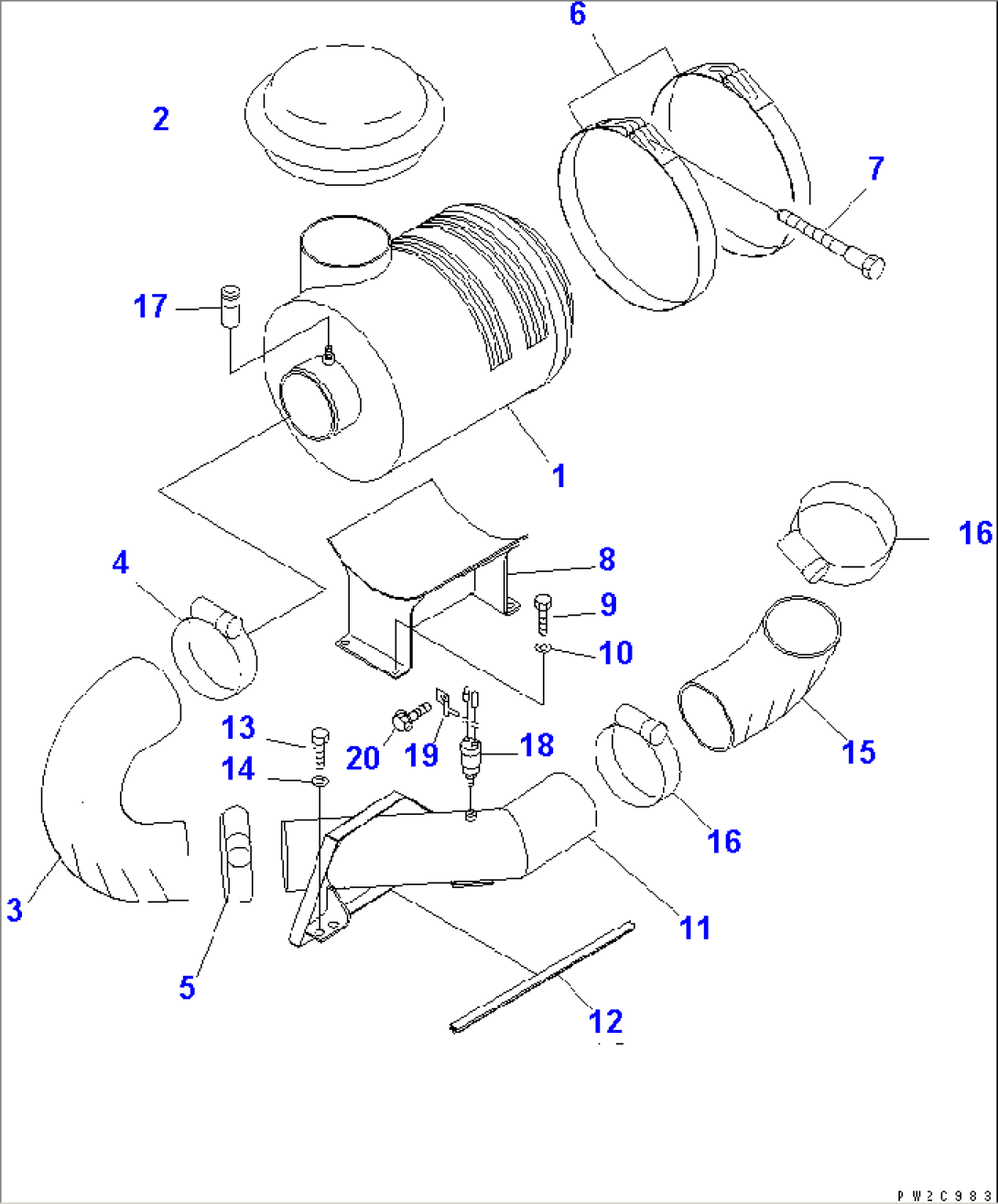 AIR CLEANER AND PIPING