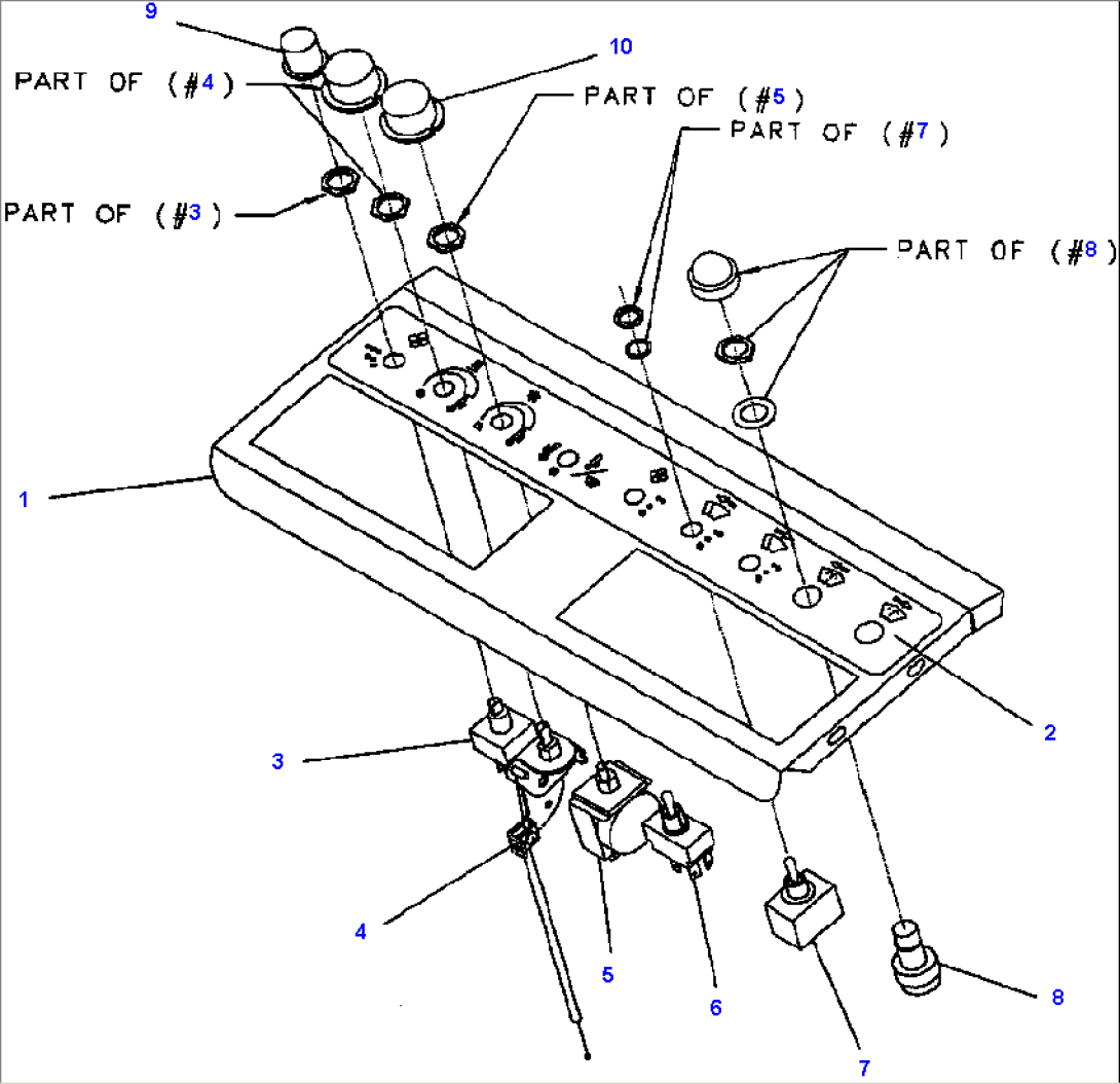 AIR CONDITIONER AND HEATER (EAGLE) CONTROL PANEL