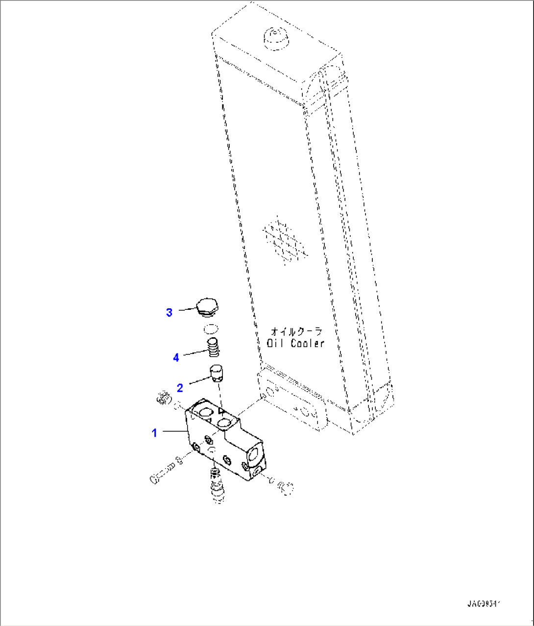 Proportional Pressure Control (PPC) Piping, Bypass Valve (#B60001-)