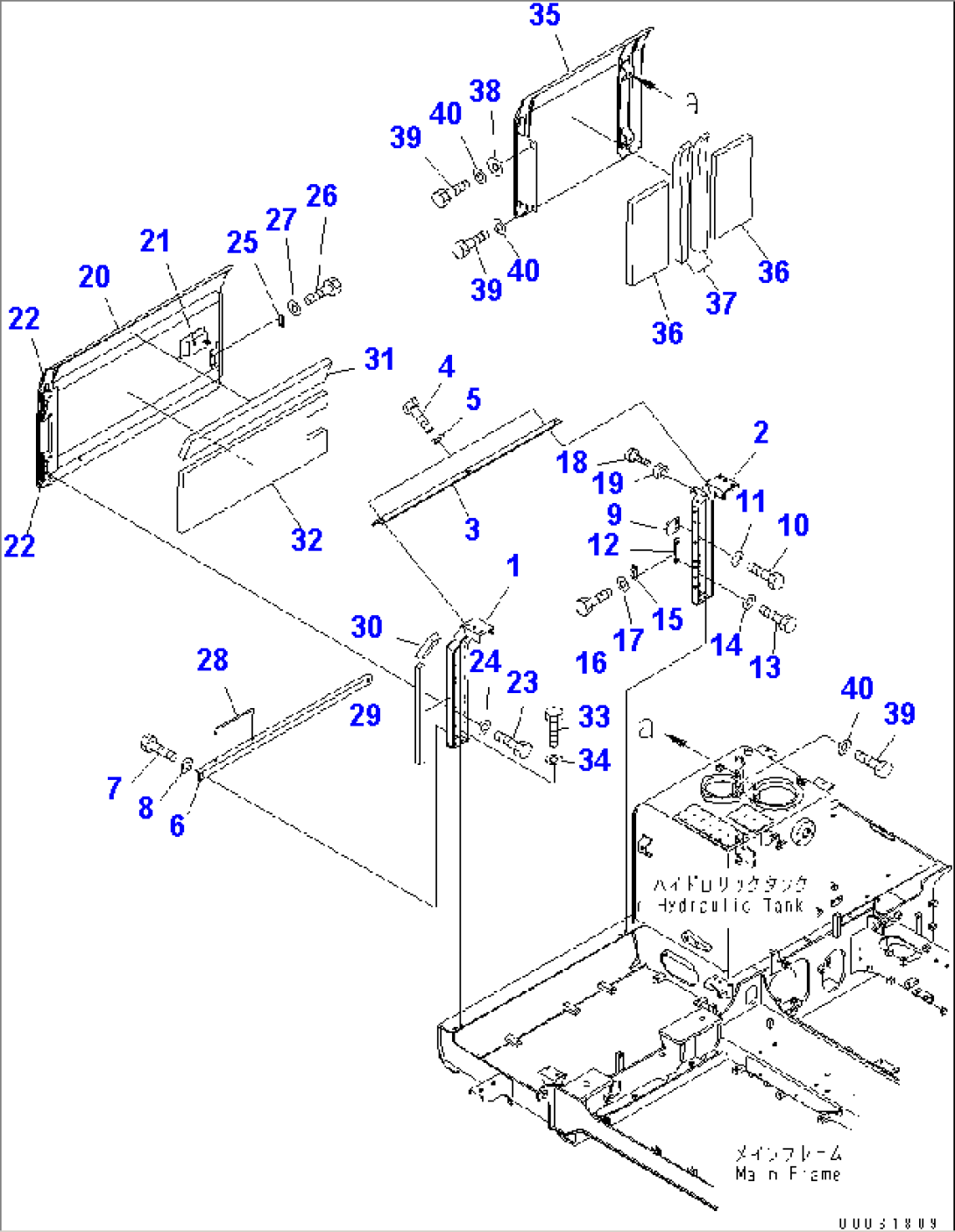 LEFT SIDE DOOR (MACHINE CAB)(#1001-)