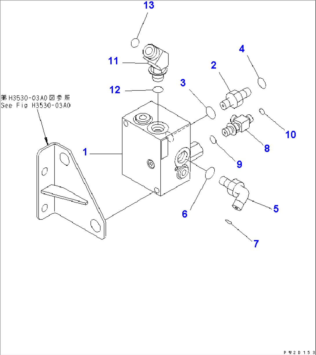 ACCUMULATOR CHARGE VALVE AND CONNECTING PARTS