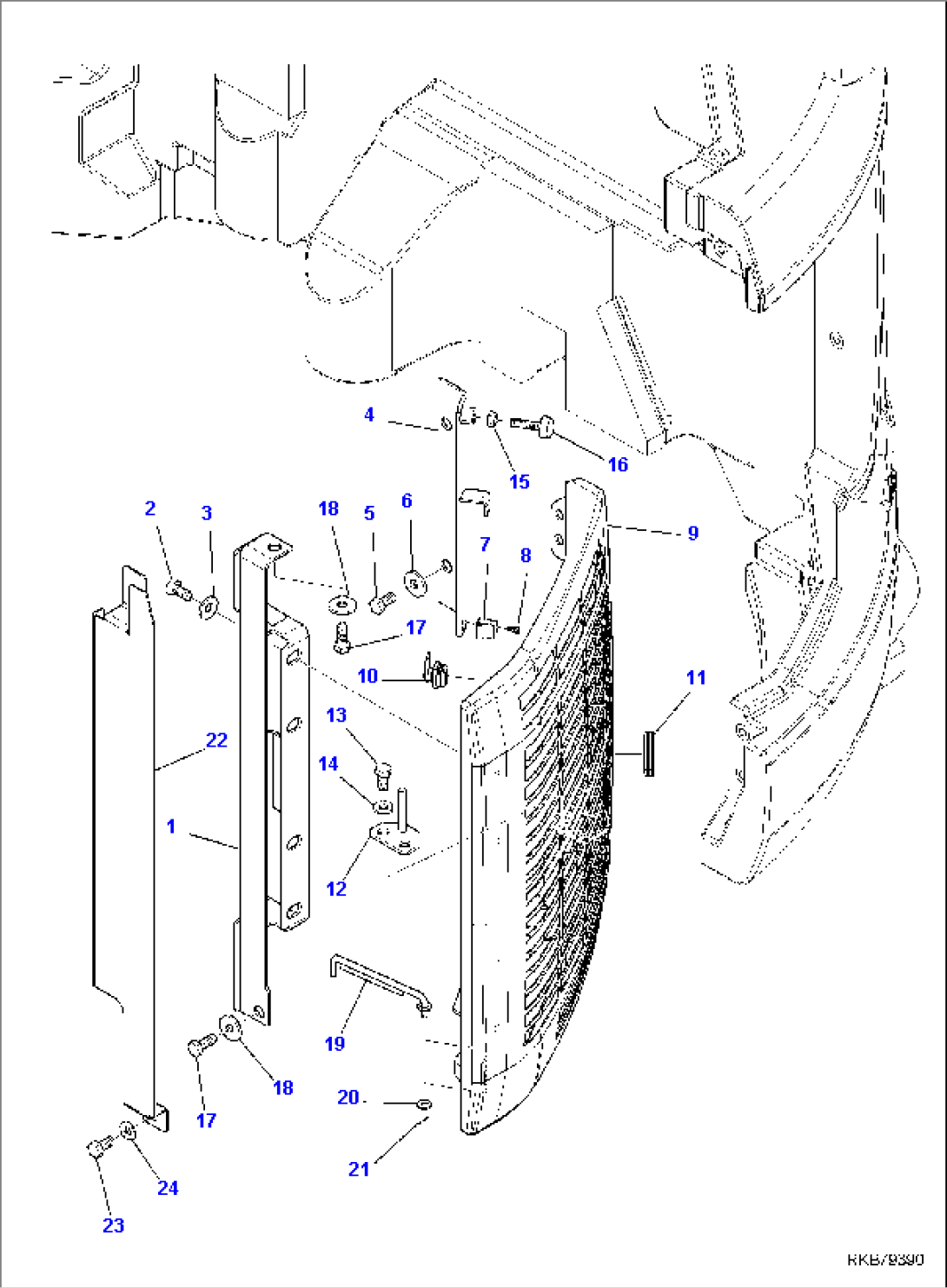 SIDE COVER, LEFT SIDE, (COUNTER WEIGHT COVER)