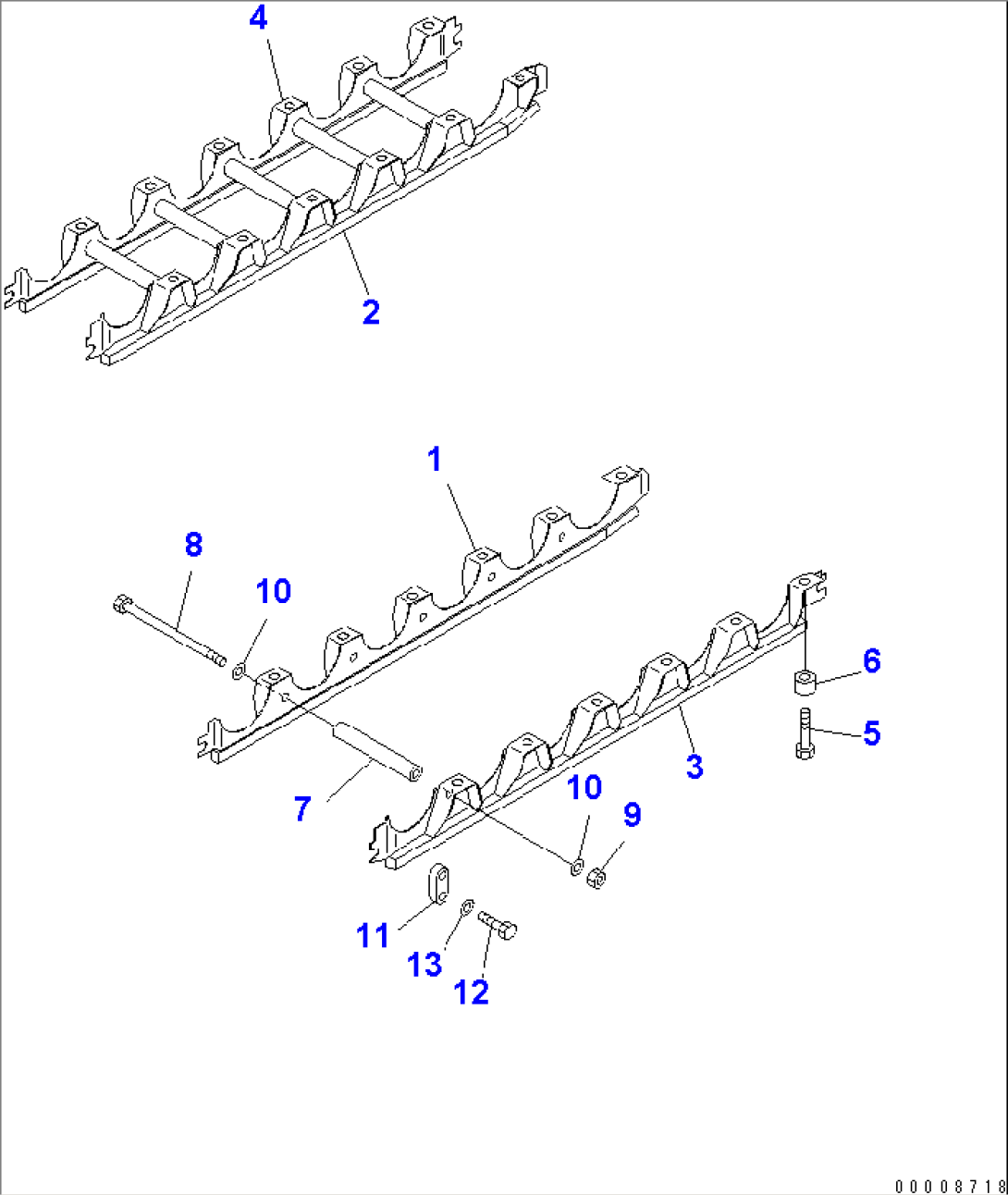 TRACK ROLLER GUARD (D85A) (LIGHT TYPE) (TRIMMING FOR CHINA)(#37673-37821)