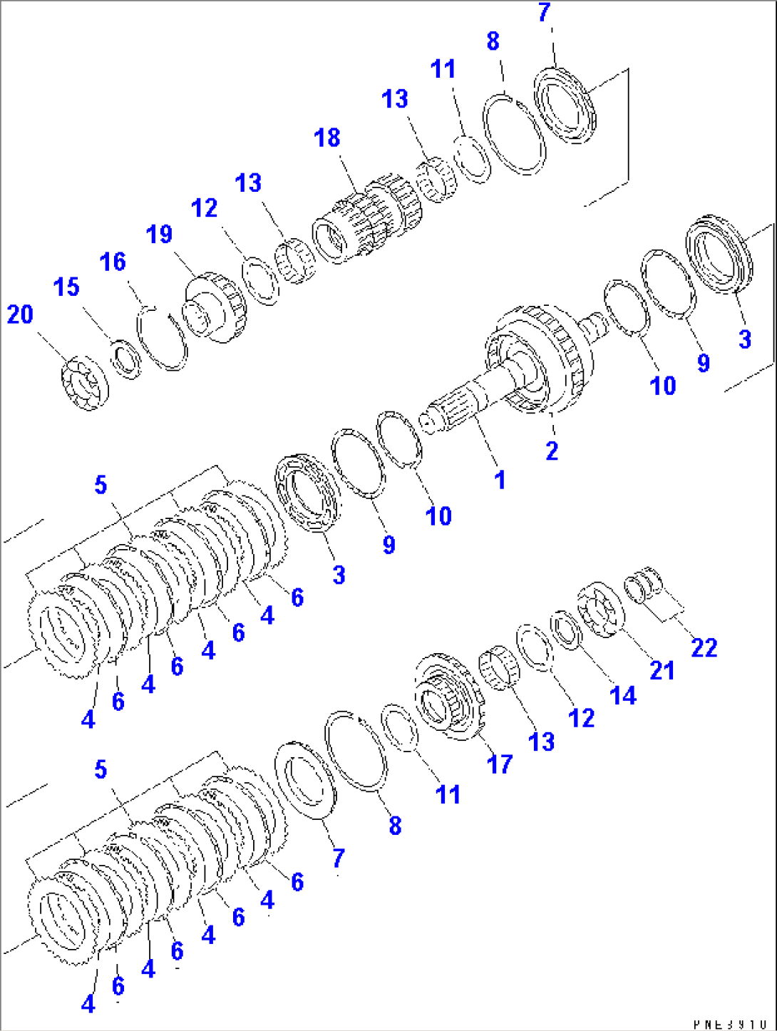 TRANSMISSION (1ST AND 3RD CLUTCH)