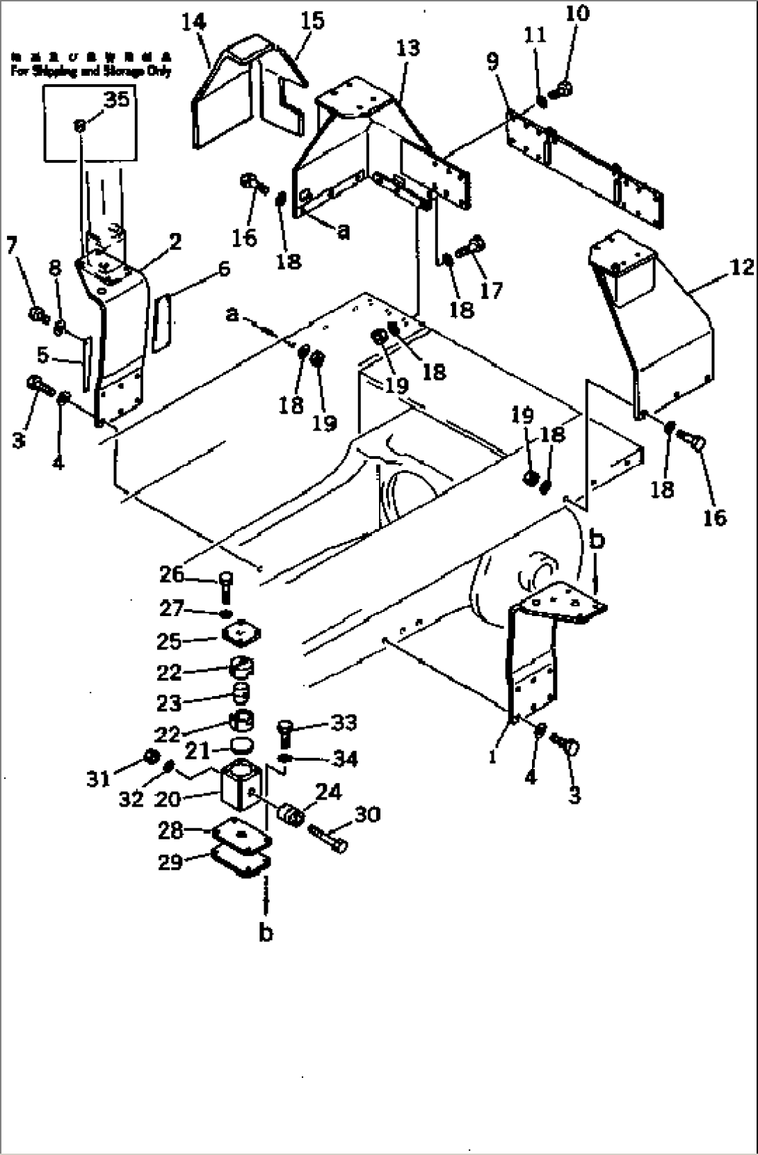 ROPS MOUNT (NOISE SUPPRESSION FOR EC) (D60A-8A)(#45330-)