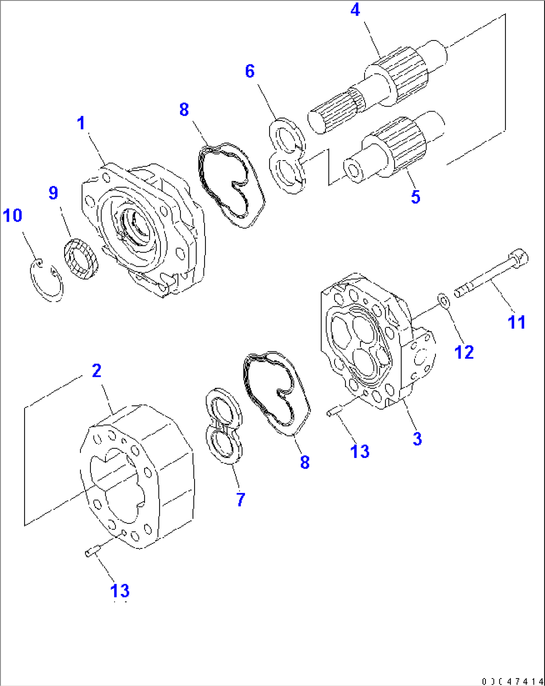 HYDRAULIC GEAR PUMP (SDR80)(#7001-)