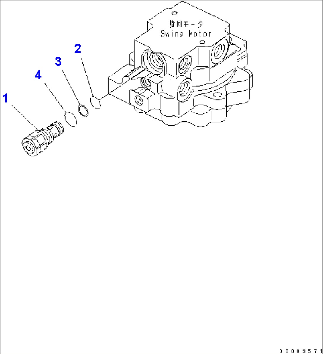 SWING MOTOR (2/2)(#30001-)