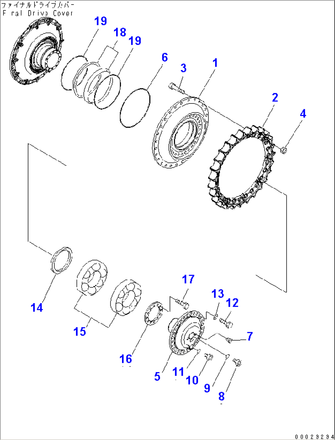 FINAL DRIVE (SPROCKET) (L.H.)(#20001-)