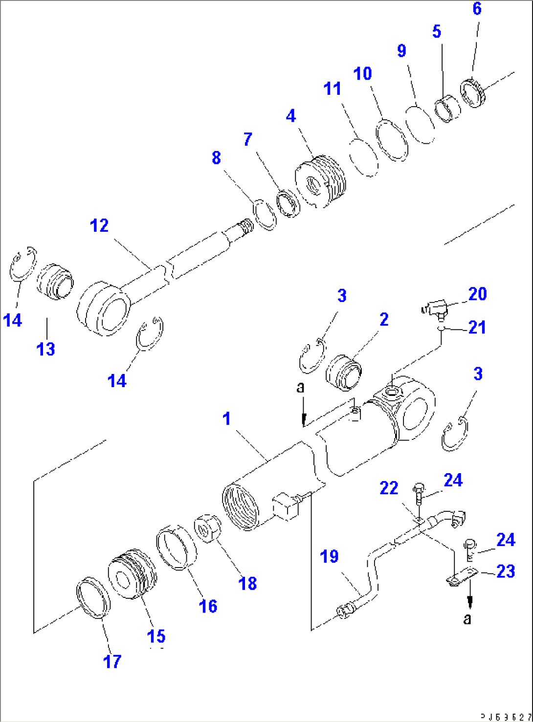 POWER TILT CYLINDER (INNER PARTS)(#50001-51000)