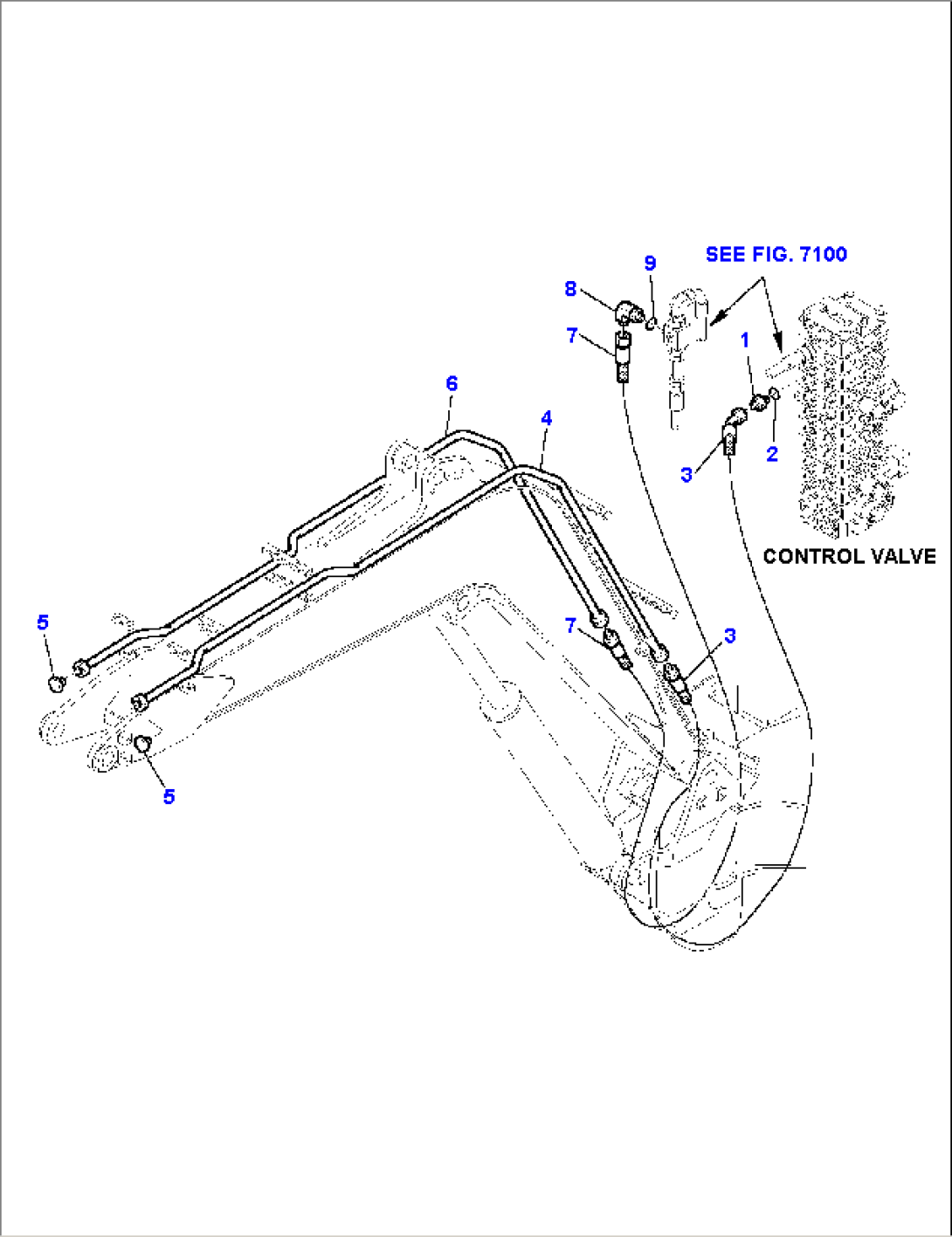 HYDRAULIC PIPING (ATTACHMENT LINE) (2/3)