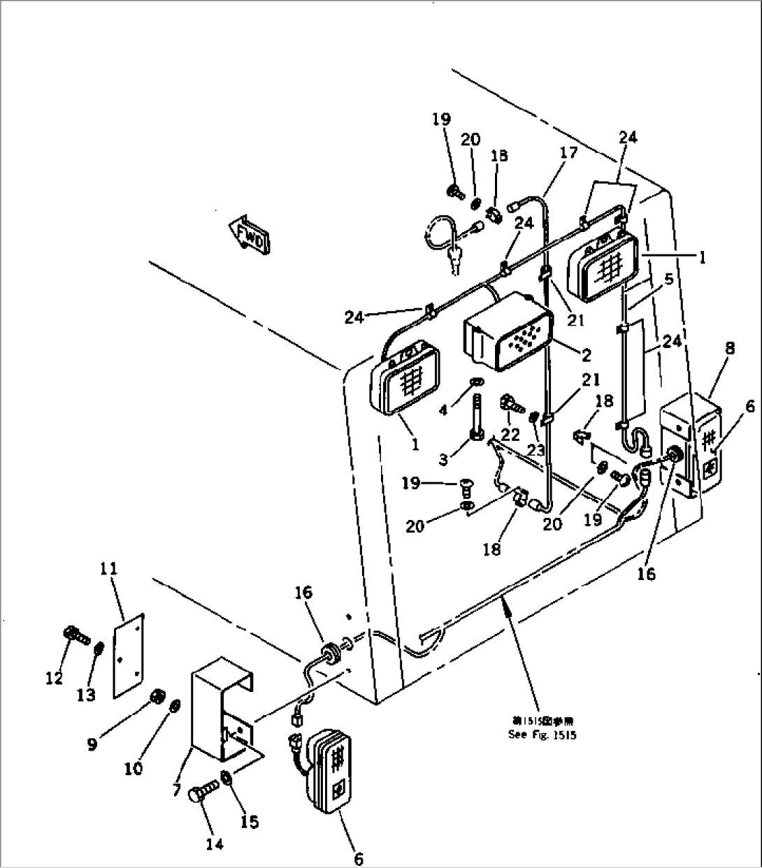 ELECTRICAL SYSTEM (REAR LAMP) (FOR MONITOR PANEL)