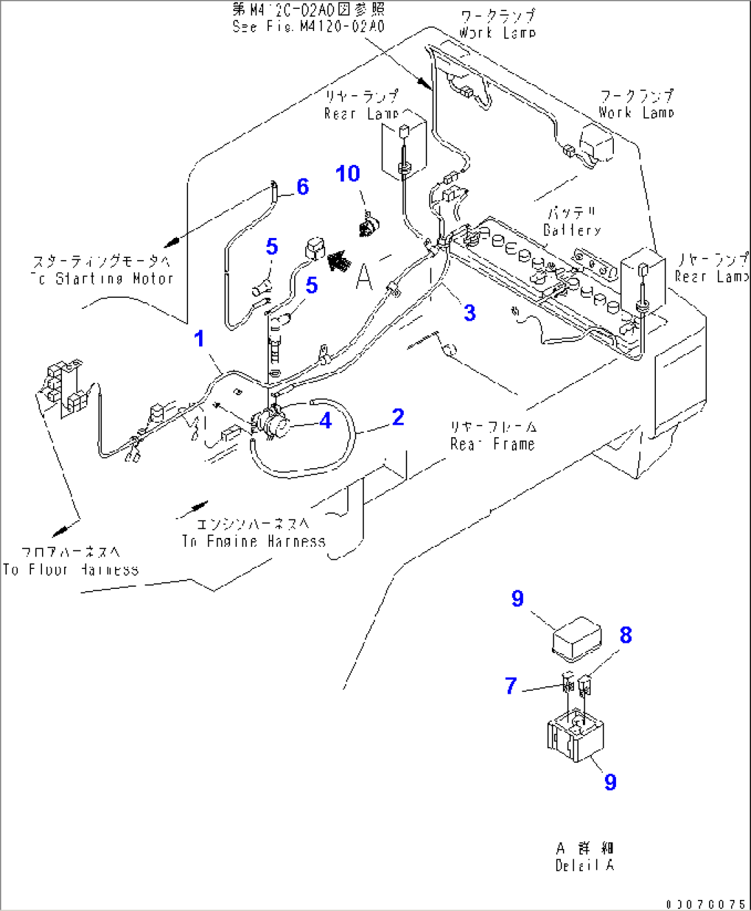 MAIN HARNESS (REAR FRAME LINE) (FOR 4-SPEED)(#54238-)