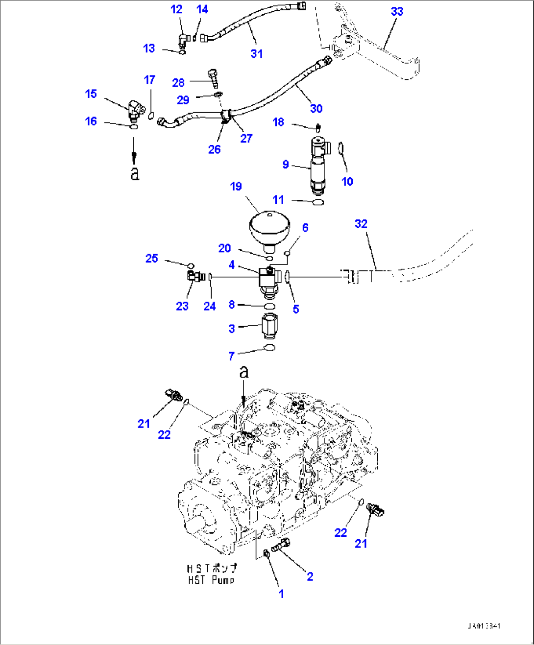 Hydraulic Pump, Accumulator and Connecting Parts (#40001-)