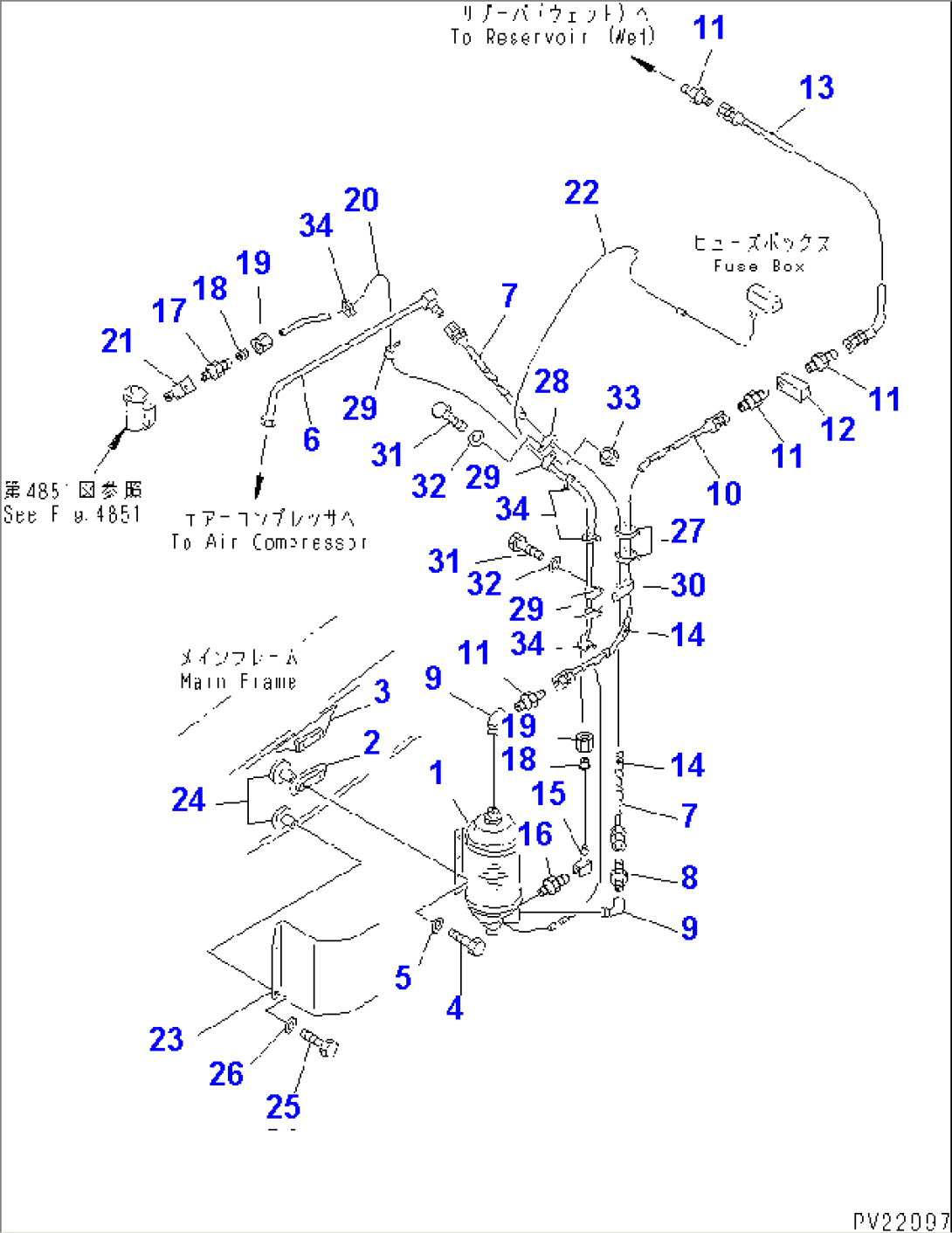 AIR DRYER PIPING(#5001-5484)
