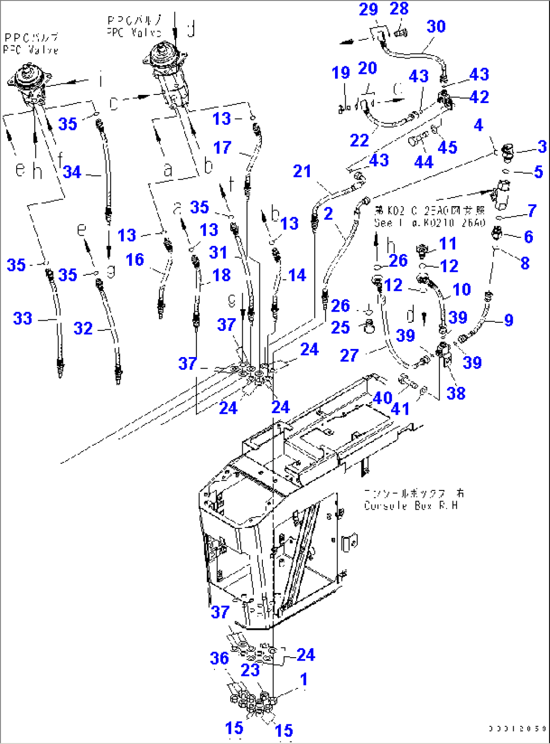 FLOOR (LOADER CONTROL) (2/2) (HOSE) (FOR MONO+MONO LEVER)