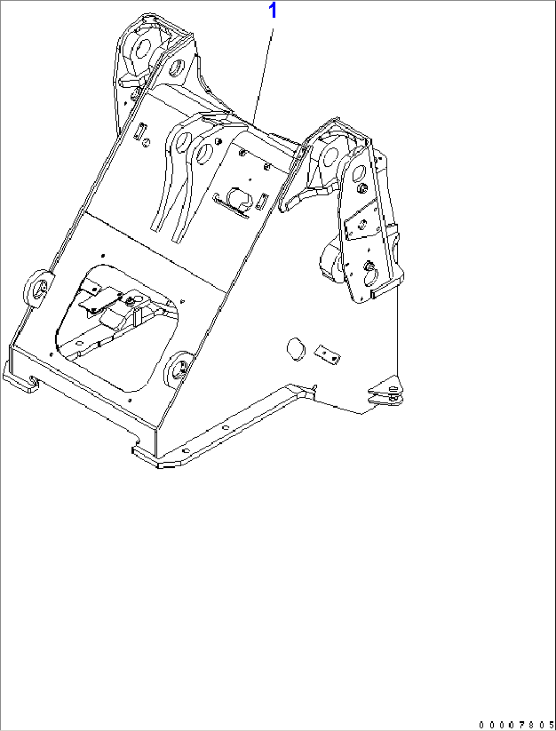 FRONT FRAME (EXCEPT JAPAN) (FOR 3-SPOOL VALVE OR FOR E.C.S.S.)