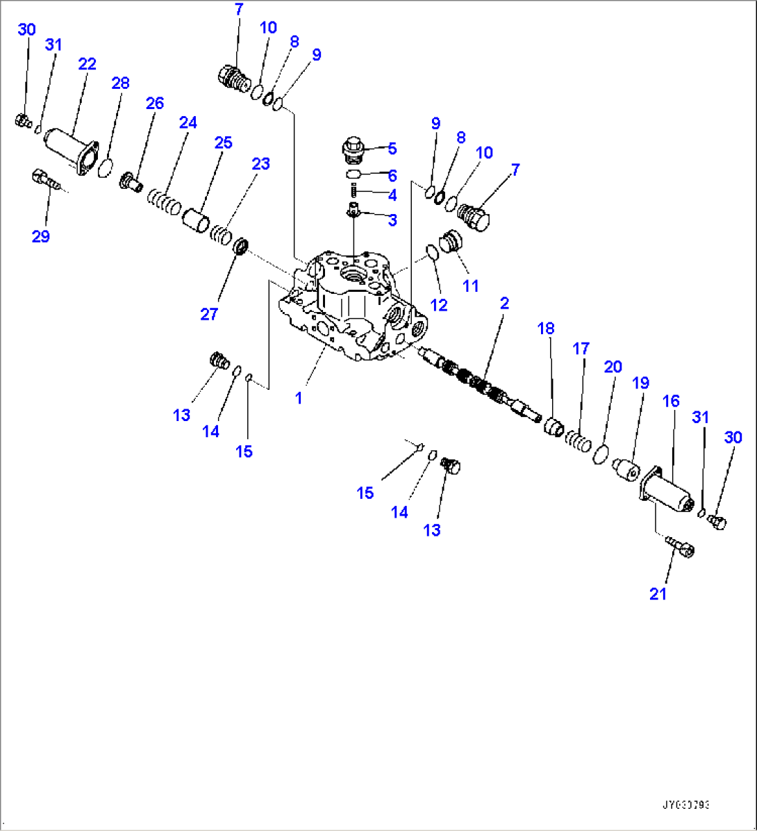 Hydraulic Tank, Hoist Valve (1/2) (#30001-)