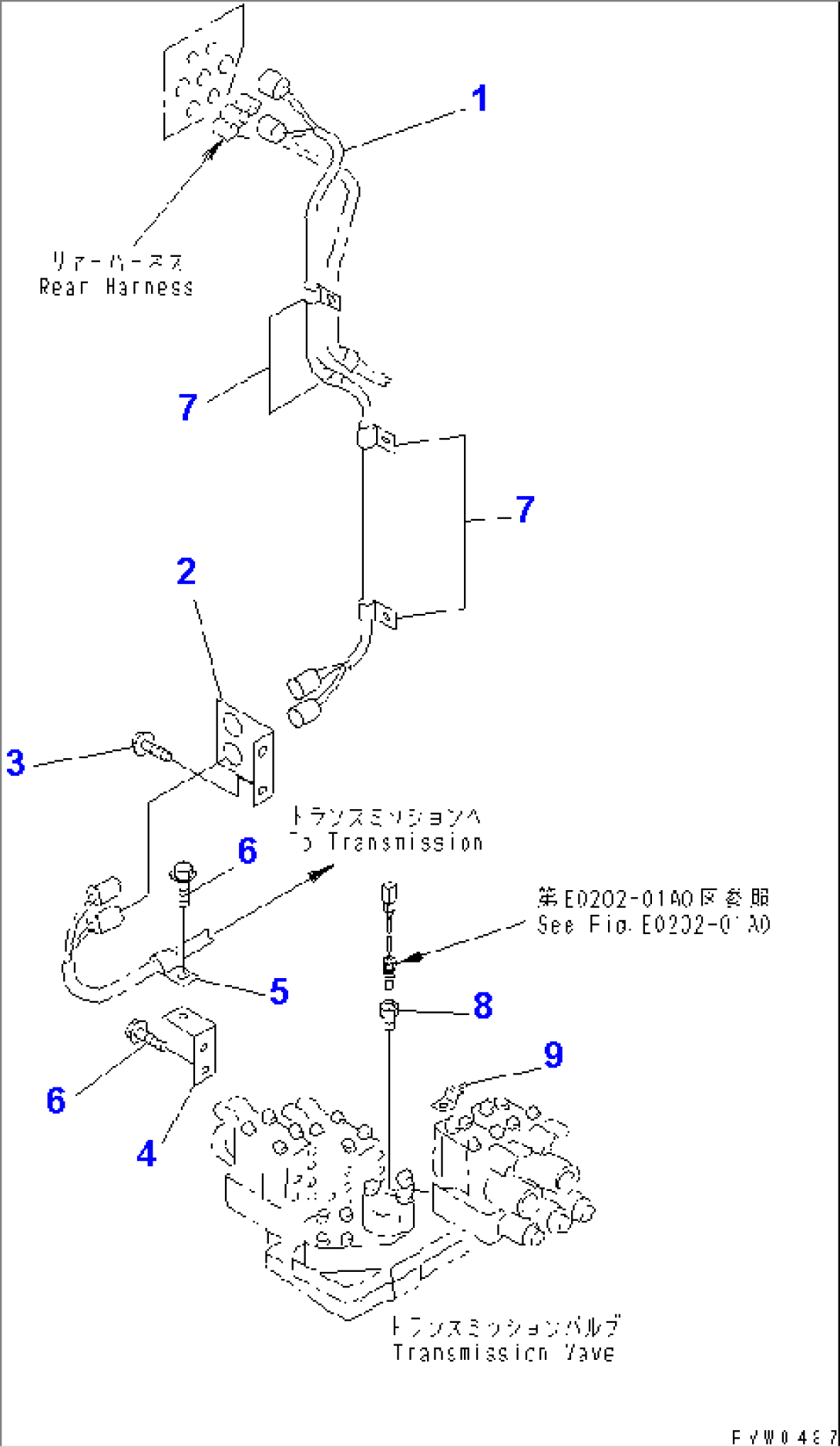 REAR HARNESS (TRANSMISSION LINE)