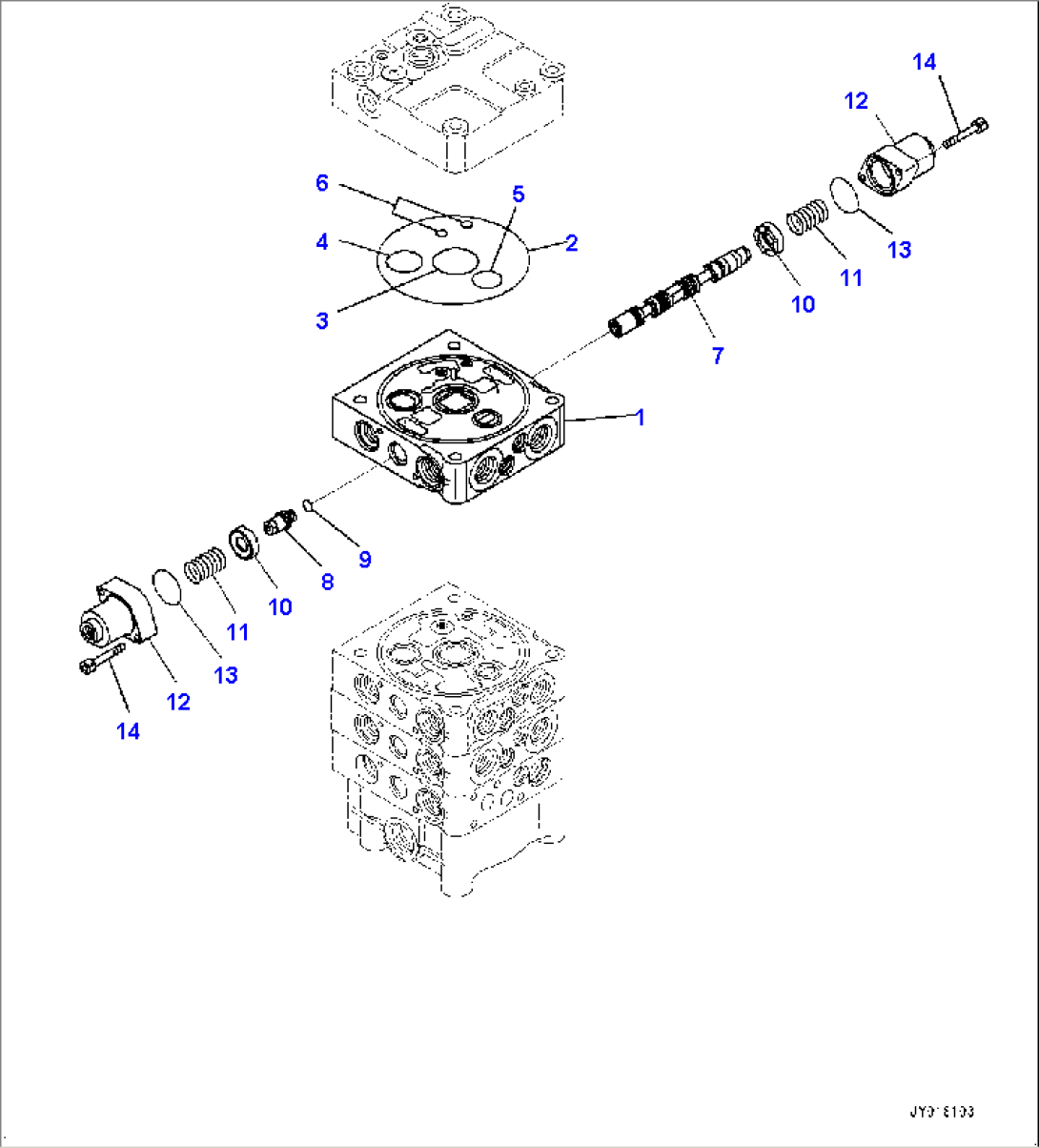 Hydraulic Control Valve, 4-Valve (8/9) (#66847-)