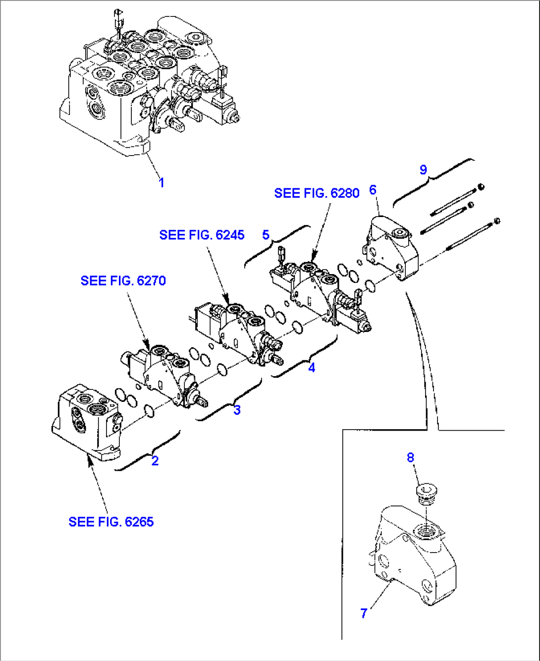 SHOVEL CONTROL VALVE (FOR BUCKET 4 IN 1) (WITH RETURN TO DIG)